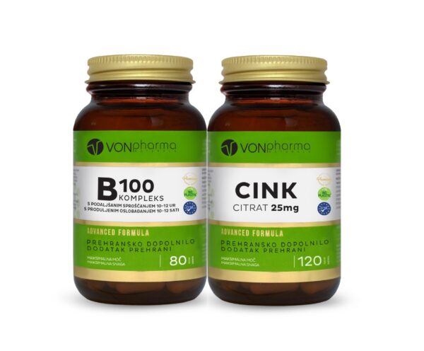 VONpharma PAKET- B KOMPLEKS 100 + CINK CITRAT 25 MG