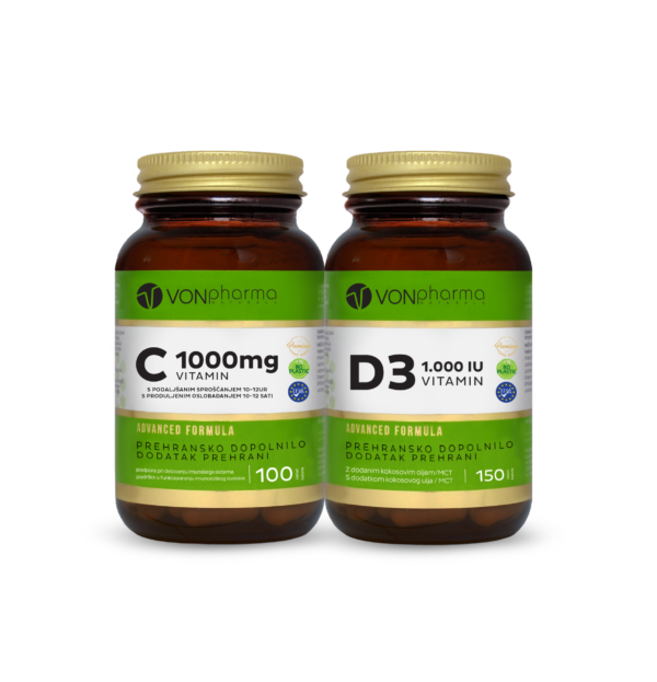 VONpharma PAKET - VITAMIN C 1.000 MG + VITAMIN D3 1.000 I.E.