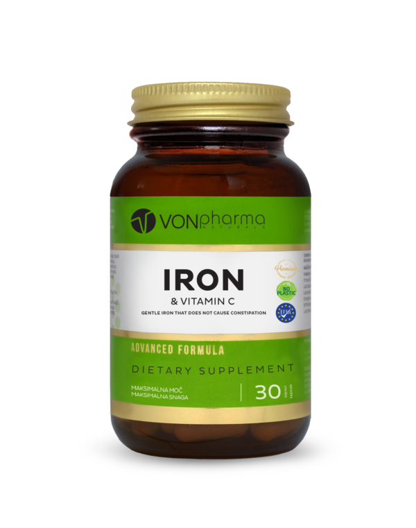 VONpharma ŽELEZO 50 MG & VITAMIN C (30 kapsul)